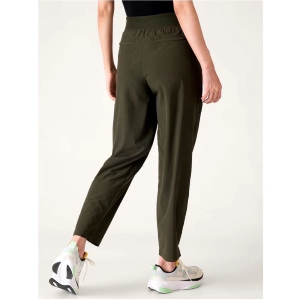 Athleta BROOKLYN MID RISE ANKLE UTILITY PANT 4 Tall Olive Green - Picture 3 of 11